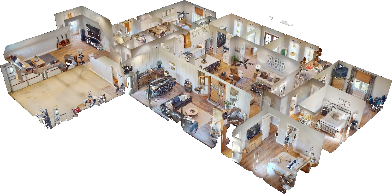 Matterport 3D dollhouse view showing full home layout